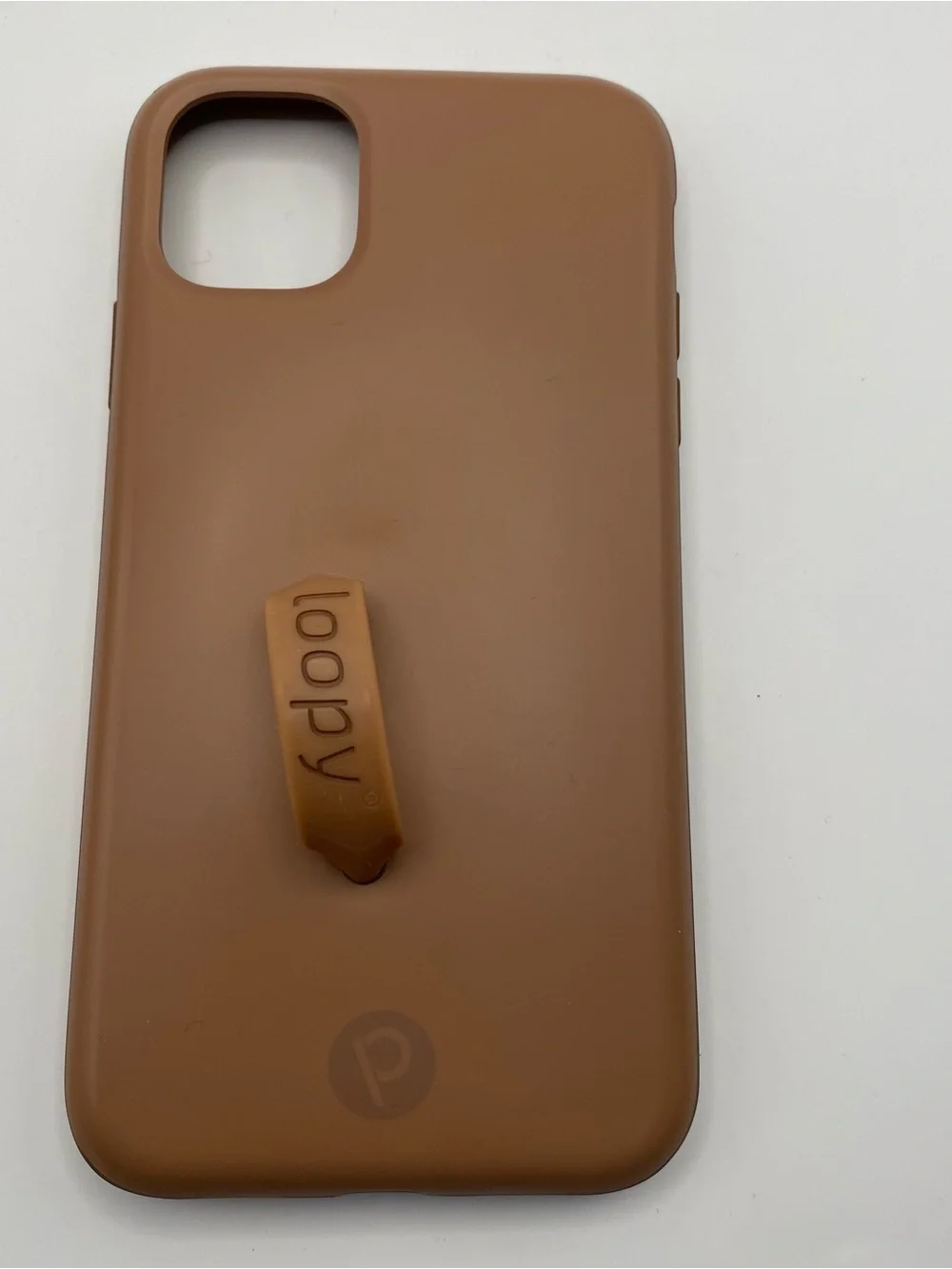 2 Loopy iPhone 11 Cases with Loop Strap - Brown and Blue plus speckled bag